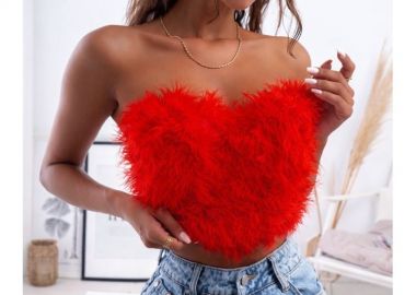 ΚΟΚΚΙΝΟ ΜΠΟΥΣΤΟ ΜΕ ΠΟΥΠΟΥΛΑ - MELLOW - sense-shop - 