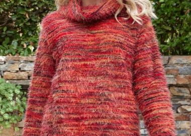 ΚΟΚΚΙΝΟ ΠΛΕΚΤΟ ΖΙΒΑΓΚΟ ΤΥΠΟΥ MOHAIR - Anna Raxevsky - 