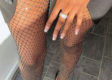 ΚΟΛΑΝ ΜΕ ΔΙΧΤΥ ΣΤΡΑΣ - STRASS NET - sense-shop - 