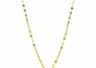 Κολιέ Αλυσίδα 1mm Από Ανοξείδωτο Ατσάλι Επιχρυσωμένο 24Κ MI15226 - AMOR AMOR - 