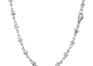 Κολιέ Αλυσίδα Από Ανοξείδωτο Ατσάλι Αστεράκια TA17125 40cm - AMOR AMOR - 