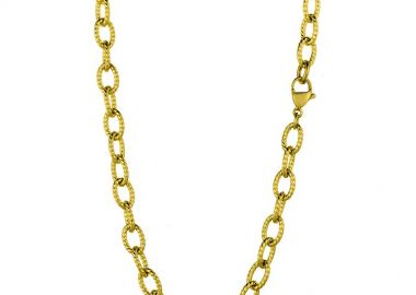 Κολιέ Αλυσίδα Από Ανοξείδωτο Ατσάλι Επιχρυσωμένο 24Κ TA17919 55cm - AMOR AMOR - 