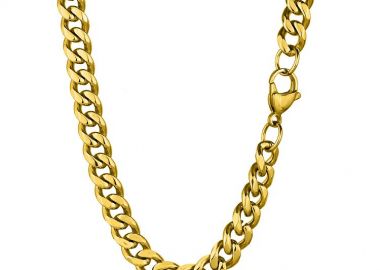 Κολιέ Αλυσίδα Από Ανοξείδωτο Ατσάλι Επιχρυσωμένο TA17120 55cm - AMOR AMOR - 