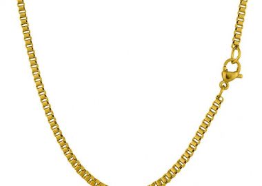 Κολιέ Αλυσίδα Από Ανοξείδωτο Ατσάλι Επιχρυσωμένο TA17151 45cm - AMOR AMOR - 