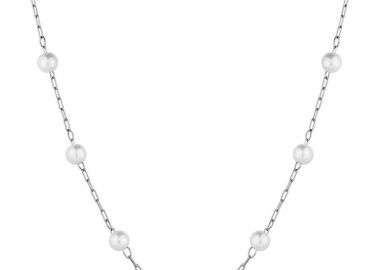 Κολιέ Αλυσίδα Από Ανοξείδωτο Ατσάλι Με Μαργαριτάρια TA17926 45cm - AMOR AMOR - 