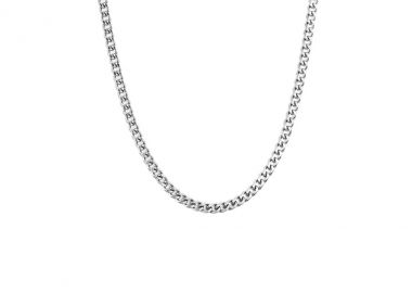 Κολιέ αλυσίδα από ανοξείδωτο ατσάλι σε ασημένια απόχρωση -  - 