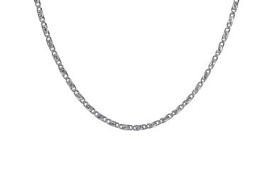 Κολιέ αλυσίδα από ανοξείδωτο ατσάλι σε ασημένια απόχρωση -  - 