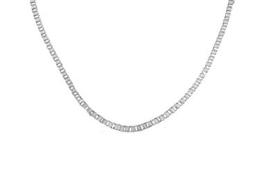 Κολιέ αλυσίδα από ανοξείδωτο ατσάλι σε ασημένια απόχρωση -  - 