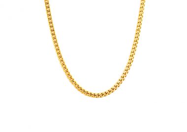 Κολιέ αλυσίδα από ανοξείδωτο ατσάλι σε χρυσή απόχρωση -  - 