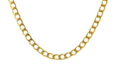 Κολιέ αλυσίδα από ανοξείδωτο ατσάλι σε χρυσή απόχρωση -  - 