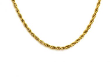 Κολιέ αλυσίδα από ανοξείδωτο ατσάλι σε χρυσή απόχρωση -  - 