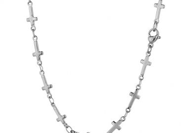 Κολιέ Αλυσίδα Από Ανοξείδωτο Ατσάλι Σταυρός TA17188 40cm - AMOR AMOR - 