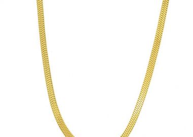 Κολιέ Αλυσίδα Φίδι 4 mm Από Ανοξείδωτο Ατσάλι Επιχρυσωμένο 24K MI14605 - AMOR AMOR - 