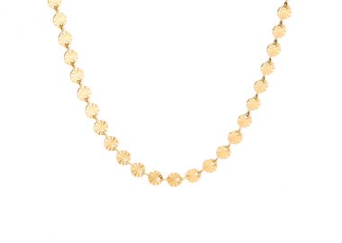 Κολιέ αλυσίδα με λαμπερά στοιχεία από ανοξείδωτο ατσάλι σε χρυσή απόχρωση -  - 