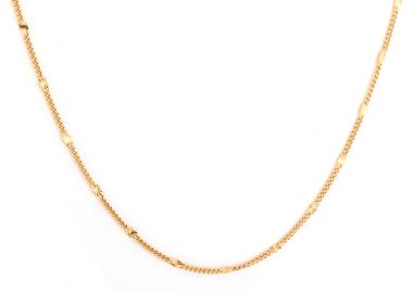 Κολιέ αλυσίδα με λεπτομέρειες σε ανοξείδωτο ατσάλι σε χρυσή απόχρωση -  - 