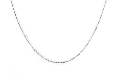 Κολιέ αλυσίδα με μικρές μπίλιες από ανοξείδωτο ατσάλι σε ασημένια απόχρωση -  - 