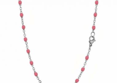 Κολιέ Αλυσίδα Ροζάριο 2 mm Από Ανοξείδωτο Ατσάλι MI15199 - AMOR AMOR - 