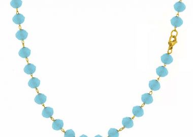 Κολιέ Αλυσίδα Ροζάριο Από Ανοξείδωτο Ατσάλι Επιχρυσωμένο 24Κ TA15234 55cm - AMOR AMOR - 