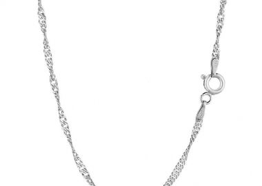 Κολιέ Αλυσίδα Singapore Από Ασήμι 925 TA18977 40cm - AMOR AMOR - 