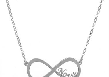 Κολιέ άπειρο Νονά από ασήμι -  - 