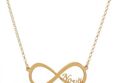 Κολιέ άπειρο Νονά από επιχρυσωμένο ασήμι -  - 