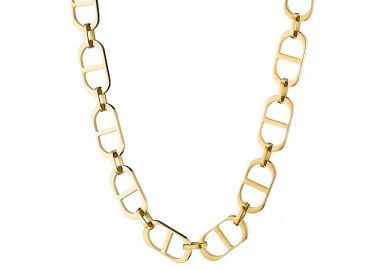 Κολιέ Από Ανοξείδωτο Ατσάλι Επιχρυσωμένο AS14223 - AMOR AMOR - 