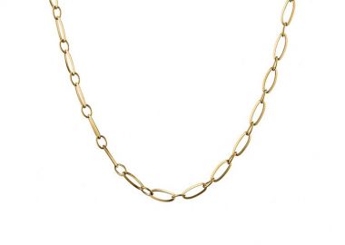 Κολιέ Από Ανοξείδωτο Ατσάλι Επιχρυσωμένο AS14227 - AMOR AMOR - 