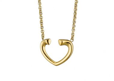 Κολιέ Από Ανοξείδωτο Ατσάλι Επιχρυσωμένο Καρδιά AS14614 - AMOR AMOR - 