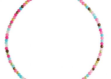 Κολιέ Από Ανοξείδωτο Ατσάλι Επιχρυσωμένο Με Χάντρες Και Μονόγραμμα AA17794 - AMOR AMOR - 