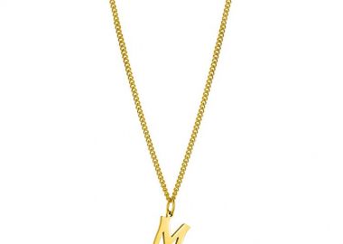 Κολιέ Από Ανοξείδωτο Ατσάλι Επιχρυσωμένο Με Μονόγραμμα AA11936 - AMOR AMOR - 