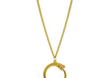 Κολιέ Από Ανοξείδωτο Ατσάλι Και Ορείχαλκο Επιχρυσωμένο 24Κ Με Φίδι AA17670 - AMOR AMOR - 