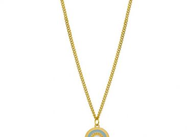 Κολιέ Από Ανοξείδωτο Ατσάλι Και Ορείχαλκο Επιχρυσωμένο 24Κ Με Ματάκι AA17619 - AMOR AMOR - 