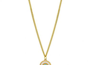 Κολιέ Από Ανοξείδωτο Ατσάλι Και Ορείχαλκο Επιχρυσωμένο 24Κ Με Ματάκι AA17620 - AMOR AMOR - 