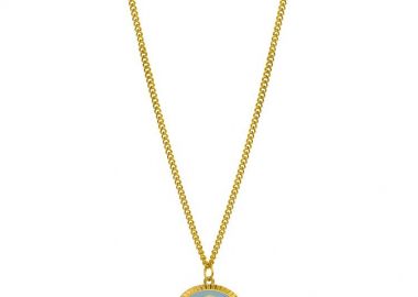 Κολιέ Από Ανοξείδωτο Ατσάλι Και Ορείχαλκο Επιχρυσωμένο 24Κ Με Ματάκι AA17713 - AMOR AMOR - 