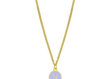 Κολιέ Από Ανοξείδωτο Ατσάλι Και Ορείχαλκο Επιχρυσωμένο 24Κ Με το Ζώδιο Του Ιχθύ AA14658 - AMOR AMOR - 