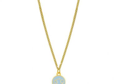 Κολιέ Από Ανοξείδωτο Ατσάλι Και Ορείχαλκο Επιχρυσωμένο 24Κ Με το Ζώδιο Του Καρκίνου AA14650 - AMOR AMOR - 