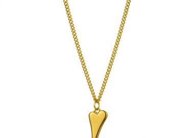 Κολιέ Από Ανοξείδωτο Ατσάλι Και Ορείχαλκο Επιχρυσωμένο Με Καρδιά AA15603 - AMOR AMOR - 