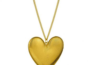 Κολιέ Από Ανοξείδωτο Ατσάλι Και Ορείχαλκο Επιχρυσωμένο Με Καρδιά AA15666 - AMOR AMOR - 