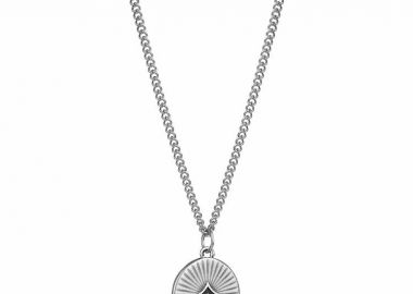 Κολιέ Από Ανοξείδωτο Ατσάλι Και Ορείχαλκο Με Δίσκο AA15595 - AMOR AMOR - 