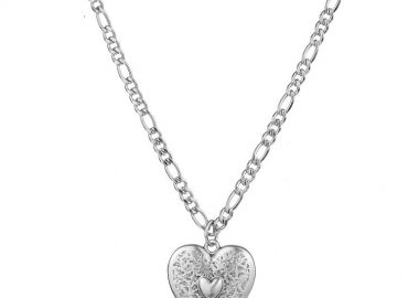 Κολιέ Από Ανοξείδωτο Ατσάλι Και Ορείχαλκο Με Καρδιά AA15697 - AMOR AMOR - 