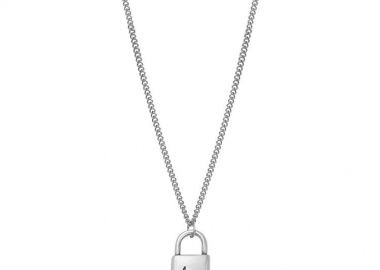 Κολιέ Από Ανοξείδωτο Ατσάλι Και Ορείχαλκο Με Λουκέτο AA17251 - AMOR AMOR - 