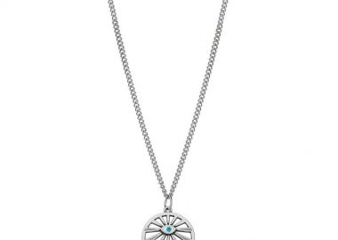 Κολιέ Από Ανοξείδωτο Ατσάλι Και Ορείχαλκο Με Ματάκι AA15764 - AMOR AMOR - 