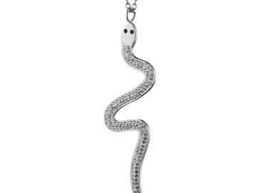 Κολίε Από Ανοξείδωτο Ατσάλι Με Φίδι AS14731 - AMOR AMOR - 