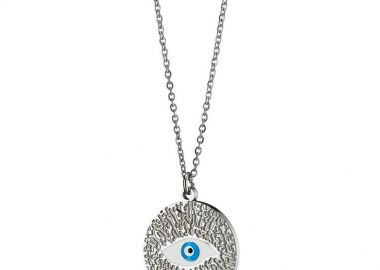 Κολιέ Από Ανοξείδωτο Ατσάλι Με Ματάκι AS13438 - AMOR AMOR - 