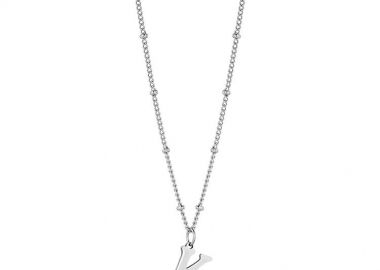 Κολιέ Από Ανοξείδωτο Ατσάλι Με Μονόγραμμα AA11931 - AMOR AMOR - 