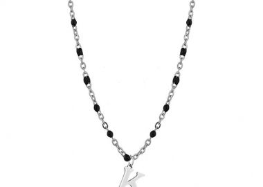 Κολιέ Από Ανοξείδωτο Ατσάλι Με Μονόγραμμα AA18995 - AMOR AMOR - 