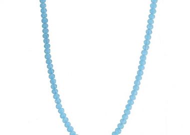 Κολιέ Από Ανοξείδωτο Ατσάλι Με Μπλε Σπινέλια AS13375 - AMOR AMOR - 