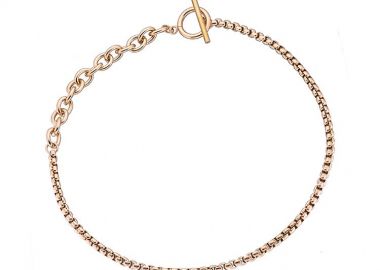 Κολιέ Από Ανοξείδωτο Ατσάλι Ροζ Επιχρυσωμένο AS17962 - AMOR AMOR - 