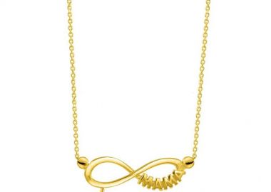 Κολιέ Από Ασήμι 925 Επιχρυσωμένο 'Mama' Σε Άπειρο Με Σταυρό EX17052 - AMOR AMOR - 