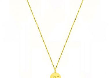 Κολιέ Από Ασήμι 925 Επιχρυσωμένο 24Κ Με Μονόγραμμα DM11529 - AMOR AMOR - 